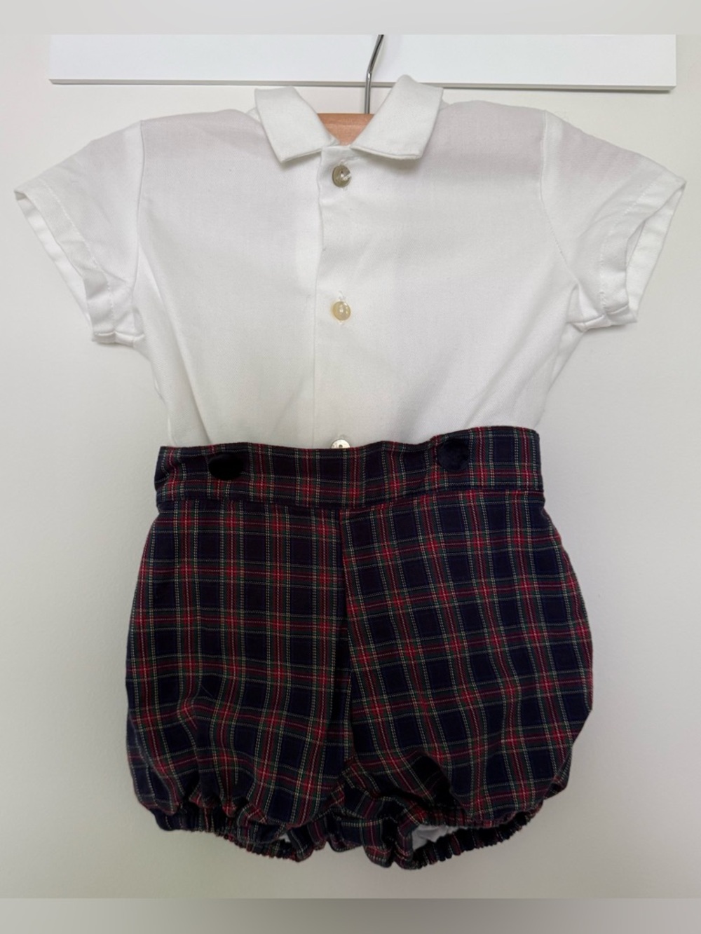 La Coqueta Boys Tartan Volo Set - 18M